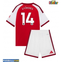 Arsenal Viktor Gyokeres #14 Heimtrikotsatz Kinder 2026-27 Kurzarm (+ Kurze Hosen)